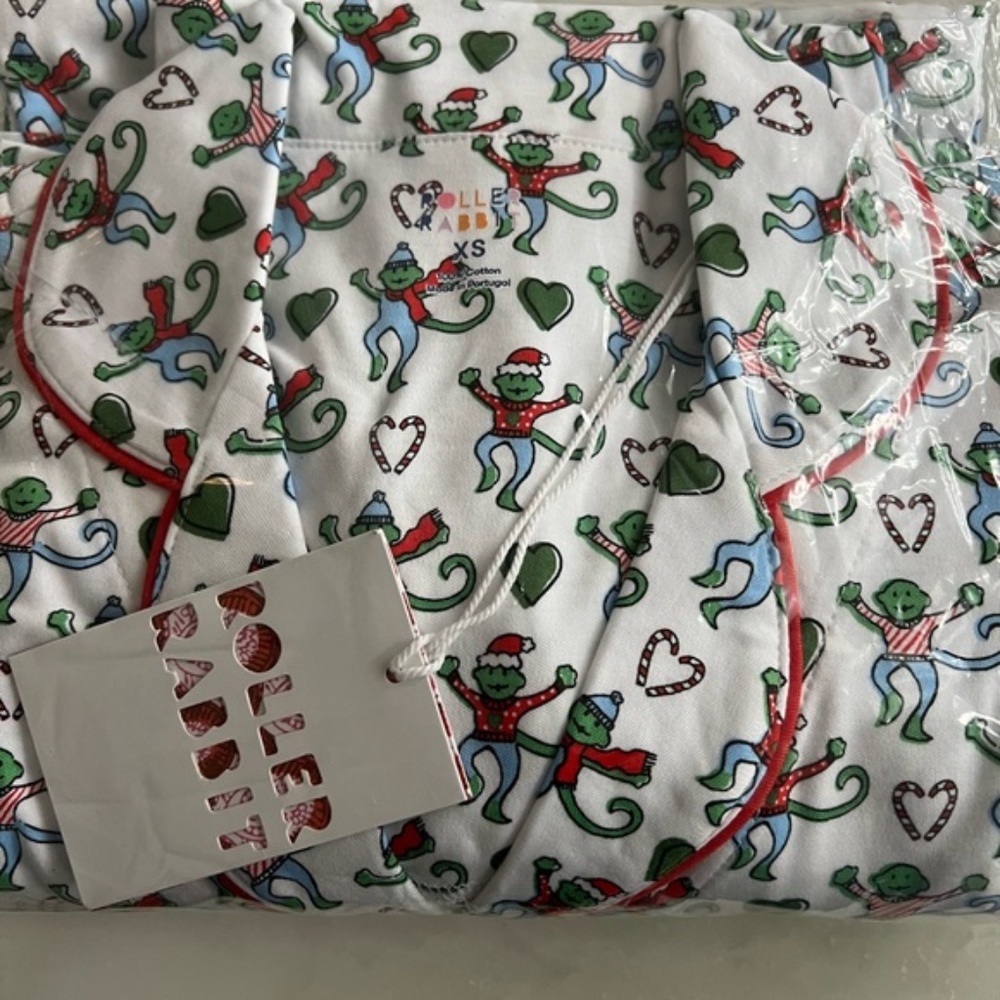 Merry Monkey Roller Rabbit PJs XS
